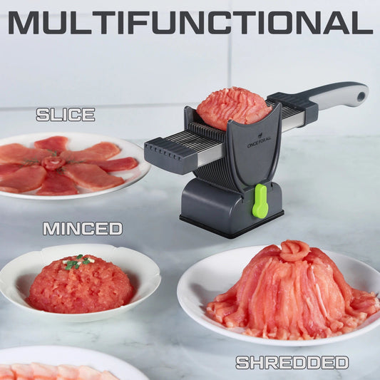 ONCE for All Meat Slicer and Knife Set for Meat Slicing , Manual Fresh Meat Cutter, Slicer for Beef, Pork, Chicken Breast Solveify