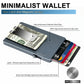 Minimalist Pop up Wallet with Money Clip, All Aluminum Slide Rfid Slim Card Holder TOYFID Wallet