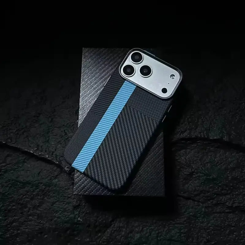 For Magsafe Carbon Fiber Texture Armor Case For iPhone 17 17Pro Max 16 Pro Ultrathin Alloy Lens Wireless Charge Hard Cover Coque Solveify