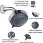 5 Modes High Pressure Shower Head 4 Inch High Flow Fixed Showerheads Sprayer Bathroom Rain Showerhead Faucet Replacement Part Solveify