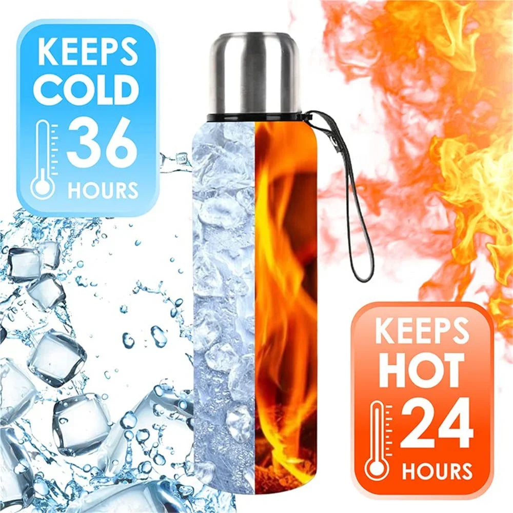 Large Capacity 500/1000ml Thermal Bottle Vacuum Double Wall 304 Stainless Steel Hot Cold Water Flask Thermos Coffee Mug Solveify