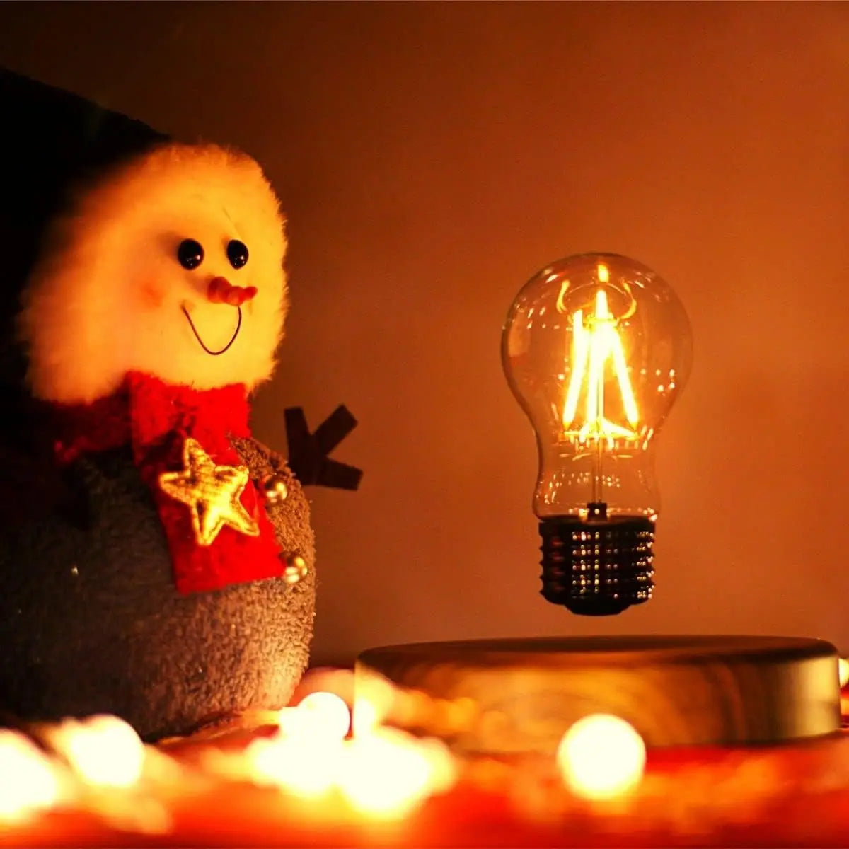 Levitating Moon Magnetic Floating Night Light, 3 Colors Temperature, Creative Table 3D LED Lamp with Wooden Base for Gift Office Solveify