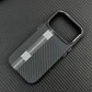 For Magsafe Carbon Fiber Texture Armor Case For iPhone 17 17Pro Max 16 Pro Ultrathin Alloy Lens Wireless Charge Hard Cover Coque Solveify