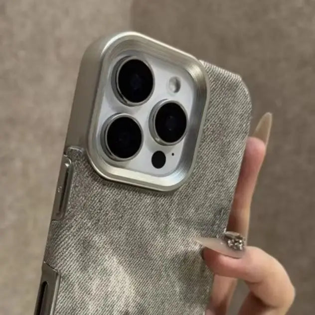 Retro Vintage Cowboy Fabric Case for iPhone 17 Air 16 15 14 13 12 Pro Max 11 Plus Luxury Jeans Soft Bumper Armor Phone Cover Solveify