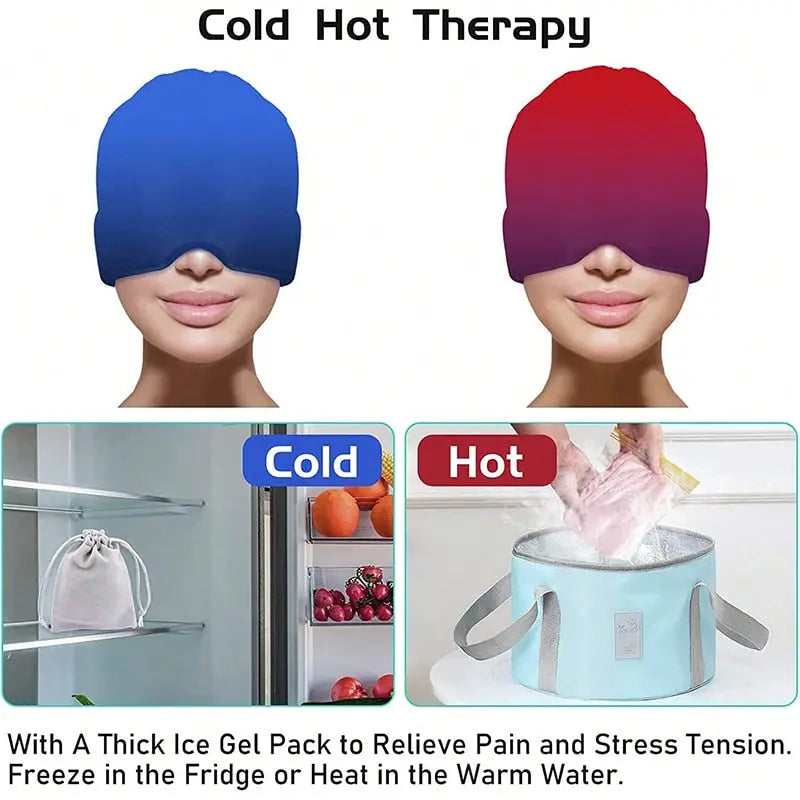 360° Cold Therapy Migraine & Stress Relief Cap Solveify