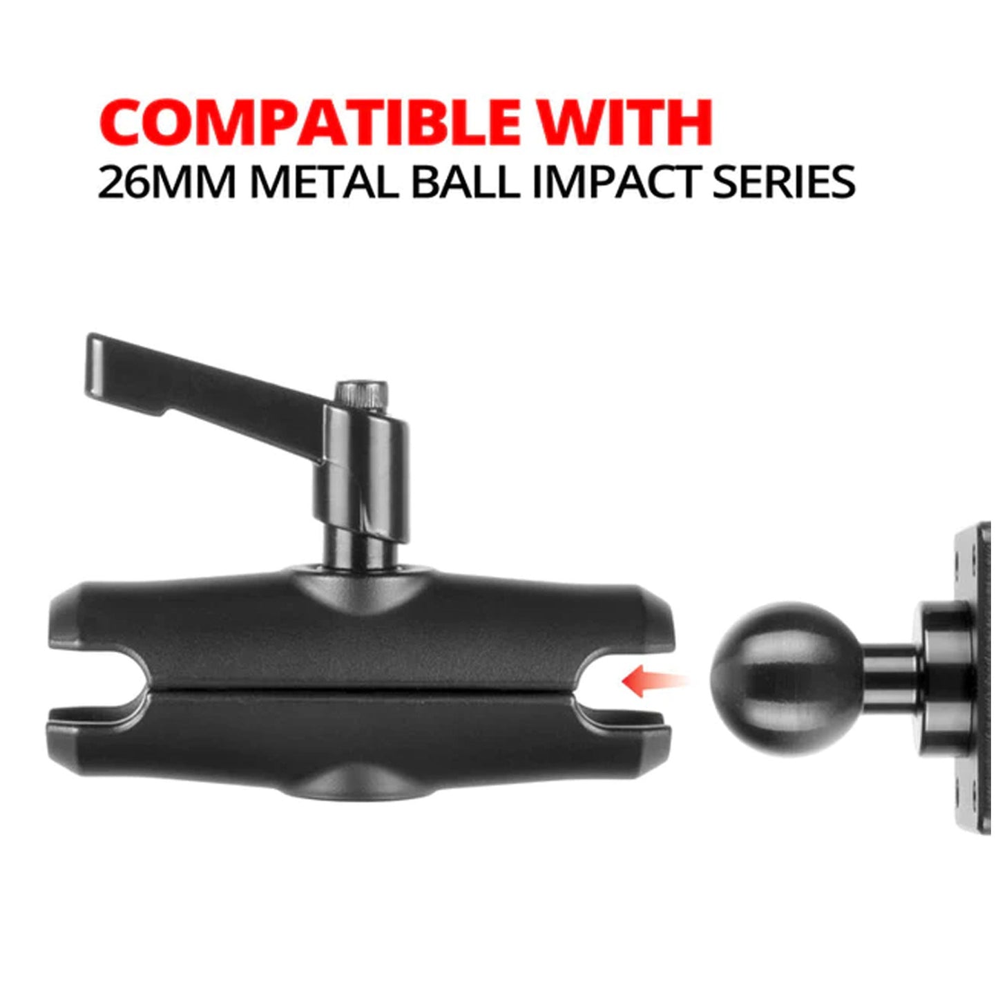 IMPACT SERIES LEVER ARM | 3.75" ALUMINUM DIE-CAST ARM | 26MM BALL & SOCKET SYSTE GRIP'R